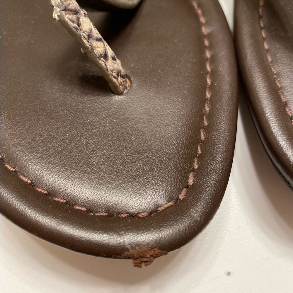 Tory Burch DANI Roccia Thong Sandal Gold Logo - Picture 6 of 8